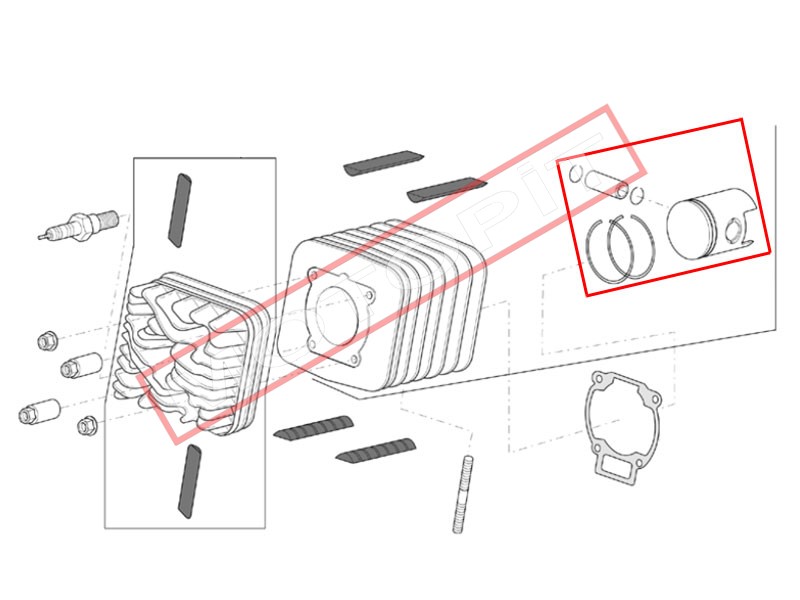 Piston Sekman Set / 2T - 150 cc Araç Için 