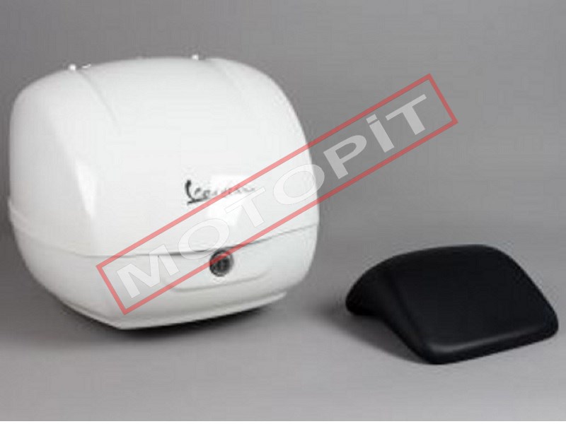Çanta Vespa GTS 150-300 Beyaz Siyah Sırt Dayamalı / Boya kod 544 